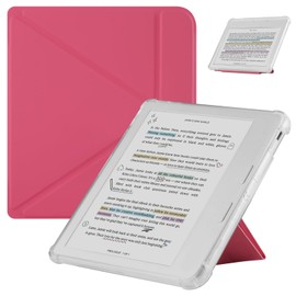 HGWALP Case Compatible with Tolino Vision Colour (2024)/Vision 6 (2021) & Kobo Libra Colour (2024)/Libra 2 (2021) 7 Inches, Clear Soft TPU Case Cover with Automatic Sleep/Wake and Stand-WRD