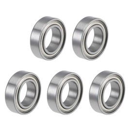 sourcing map Pack of 5 Deep Groove Ball Bearings MR148ZZ 8 mm Inner Diameter 14 mm Outer Diameter 4 mm Bore Double Shielded Chrome Steel Z2
