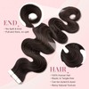 SEGOHAIR Wavy Tape In Hair Extensions Real Human Hair with