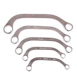 Beta 83/S5 Obstruction Wrench Set, 5- Piece Half Moon Box End Wrench Set, Metric