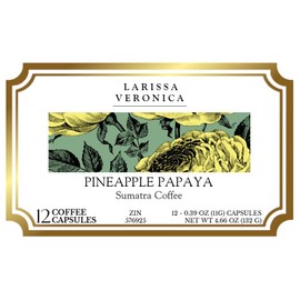 Pineapple Papaya Sumatra Coffee (Single Serve K-Cup Pods) (Gourmet, Naturally Flavored, Whole Coffee Beans) (12 pods, ZIN: 576925)