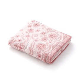 JILL STUART Dolce Face Towel, Pink, Flower, Non-twist Yarn, Full Feed Cotton, 58-1882150, Approx. 13.4 x 31.5 inches (34 x 80 cm)
