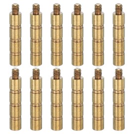 PATIKIL 100 Grain Archery Arrow Brass Insert, 12 Set Insert Screw Copper Brass Arrow for .244/6.2mm Carbon Arrows