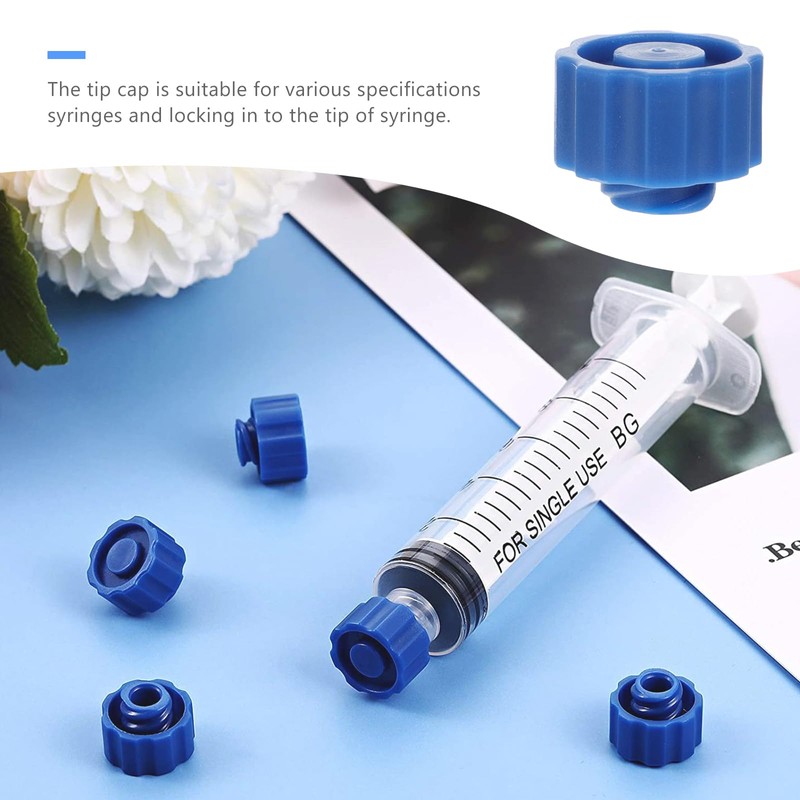 100pcs Plug Luer Lock Caps for Feeding Tubes Plastic Caps