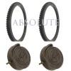 Duro 2 ALL BLACK BICYCLE DURO TIRES W/HEAVYDUTY TUBES IN