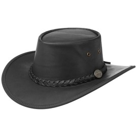 Squashy Outback Leather Hat BARMAH leather hat outback (XXL/62-63 - black)