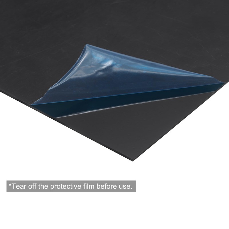 sourcing map Black ABS Plastic Sheet 8 x 8 x