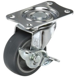 Uei Caster: E Series, E-S Type, Free-Caster with Stopper, Elastomer Car, Wheel Diameter φ2.0 inches (50 mm), Manufacturer Model: E-50ELS