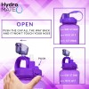 NatureWorks HydroMATE 3 Liter Motivational Water Bottle 100oz Neon Purple