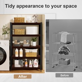 4Pcs 24x12Inch Wood Covers for Wire Shelves, Solid Wood, Thick and Steady, Used for bathrooms, Kitchens, and Food Storage Rooms, Waterproof and Moisture-Proof, Wire Rack Covers (24 x 12 Inch)