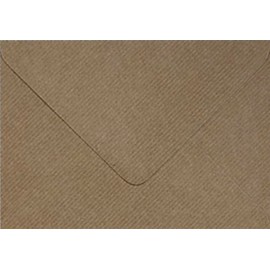 Tiger Club 20 Pack A6 C6 Plain Ribbed Recycled Kraft Card Envelopes Natural Brown (114x162mm) Self-Seal