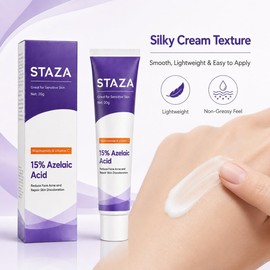 Crema Facial con Ácido Azelaico, Niacinamida y Vitamina C, Hidratante Ligera para Rostro Cuello, Uso Diario, 20 g
