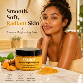 Turmeric Body Scrub for Exfoliating – Sea Salt & Vitamin E Polish for Smooth, Soft-Looking Skin