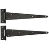 Merriway BH04385 (2 Pcs) Heavy Duty Japanned Tee Hinge 300mm