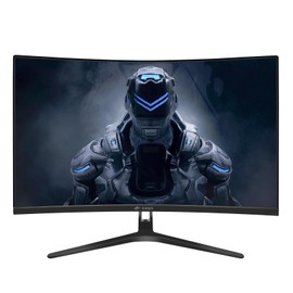 CRUA 27" Curved Gaming Monitor, FHD 1920x1080P, 144Hz/180Hz Computer Monitor, 1800R VA Screen, 120% sRGB, AMD FreeSync, HDMI & DP, Wall Mount Install- Black
