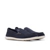 Clarks Men's Flexway Step Moccasin, Navy Suede, 7