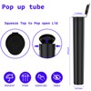 116mm Tubes Black King Size Tube with Pop Top Open