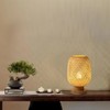 GUANSHAN Bamboo Table Lamp Small Exquisite Bamboo Lampshade Bedside Lamp