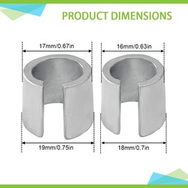 2 Pairs Car Battery Post Terminal Shim, Pure Lead Anode Cathode Sleeves, Car Battery Terminal Converter Adapter Sleeves for Positive & Negative Post, Universal Car Accessories