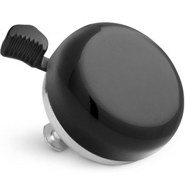 MARQUE Beach Cruiser - Campana de bicicleta - Diseño clásico de campana de bicicleta para adultos y niños con sonido tradicional de anillo (negro)