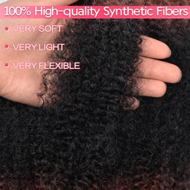 Marley Twist Braiding Hair 12 Inch 8 Packs Pre Separated Soft Springy Afro Twist Wrapping Hair (12 Inch,8Pack,#1B/30/27)