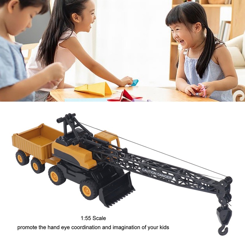Crane Truck Toy 1:55 Strong Alloy Plastic Hand Eye Coordination