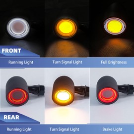 Direccionales LED delanteras, traseras, para motocicleta, 4 unidades, clásicas, 40 LED, intermitentes, de freno, direccionales, ajuste universal, Harley, Chopper, Bobber, Suzuki, Yamaha, Honda,