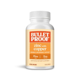 Bulletproof Zinc with Copper, Reliable and Quick Source of Energy (60 Capsules)