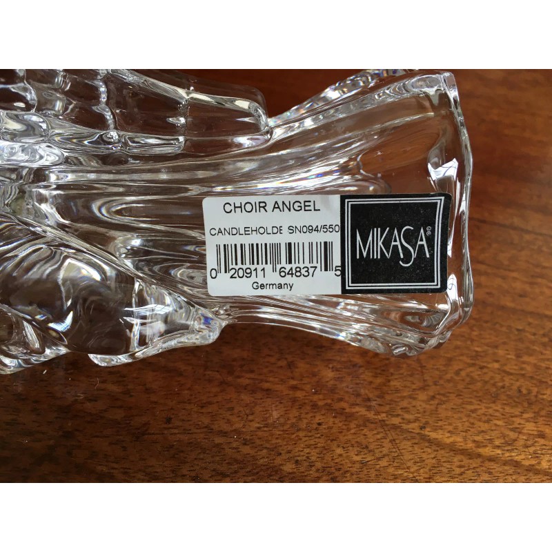 MIKASA CRYSTAL CHOIR ANGEL CANDLEHOLDER~B