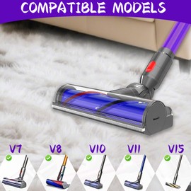 Upgrade Quick-Release Vacuum Direct Drive Head Replacement for Dyson V7 V8 V10 V11 V15，Suitable for Hardwood Floor Carpets Attachment SV10 SV11 SV12 SV14 Replacement Part Electric Head Roller Brush