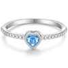 SOLOLIKE Birthstone Rings for Women: S925 Sterling Silver Stacking Birthstones