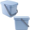 KADAX Waste Bin with Lid and Handle, Plastic Waste Bin,