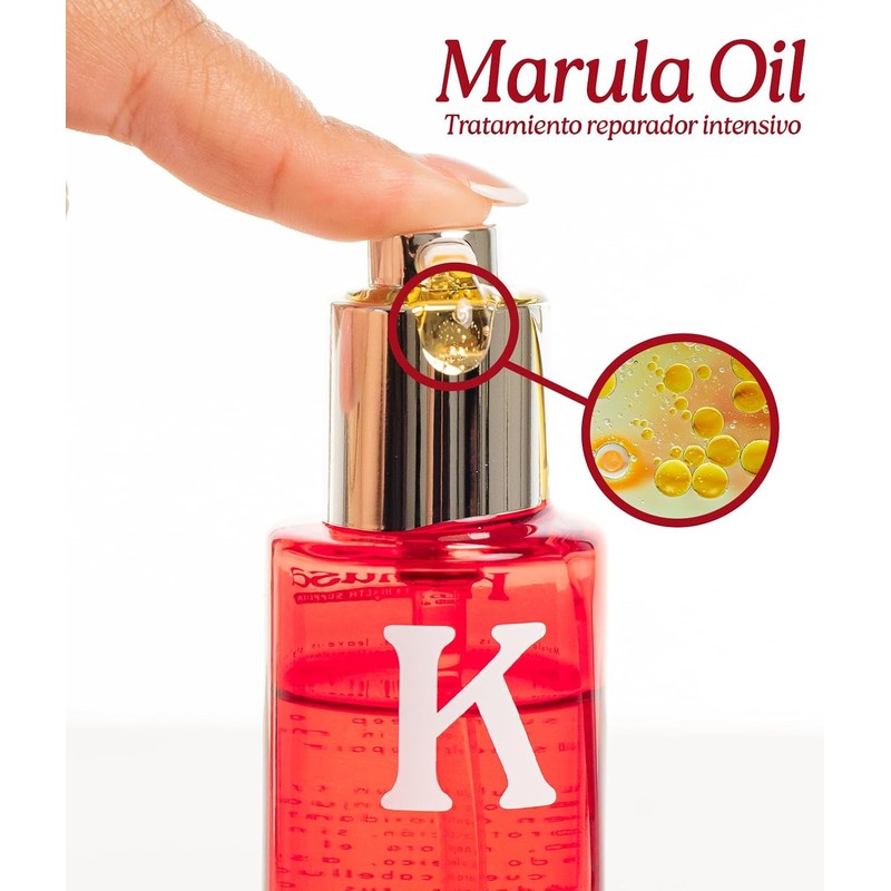Kamusa Aceite de Marula para Cabello Seco y Dañado, Reparador