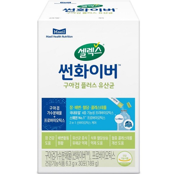 Cellex Sunfiber Guar Gum Plus Lactobacillus 30p, 189g, 1 unit