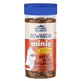 Natural Balance Natural Balance Limited Ingredient Mini-Rewards Salmon Grain-Free Dog Training Treats for Dogs | 5.3 Ounce (Pack of 1), Canister, Brown