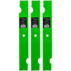 8TEN LawnRAZOR Blade Set for Bad Boy MZ Magnum Outlaw ZT CZT 54 Inch 038-0001-00 038-0005-00 (Notched High Lift) 3 Pack