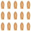 60 cuentas ovaladas de oro rosa de Nuestra Señora, Medalla Milagrosa, rosario, centro de mesa, cruz Jesús, Virgen, María, crucifijo de aleación católica para hacer joyas DIY 4,5 x 6 x 13 mm (A578)