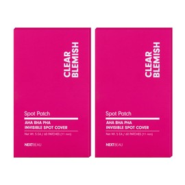 NEXTBEAU Hydrocolloid Acne Spot Patch with AHA, BHA, PHA, Tea Tree & Centella - 120 Patches (2 Packs, 11mm), Blemish Care for Troubled Skin