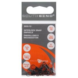 South Bend BISS-10 Black Interlock Snap Swivel Sz10
