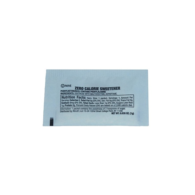 Sugar Substitute Aspartame, Zero-Calorie Sweetener, 1-gram (1000 Packets)