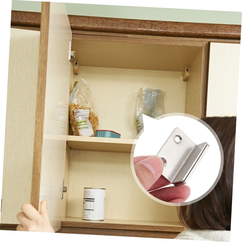 LALAFINA Door Catcher Cupboard 4pcs Stopper Invisible l Shape Wardrobe