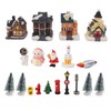 Lighted Christmas Village Sets with Figures Resin 80mah Exquisite Christmas