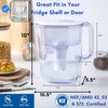 10-Cup Water Filter Pitcher with 5 Water Filters & Electronic