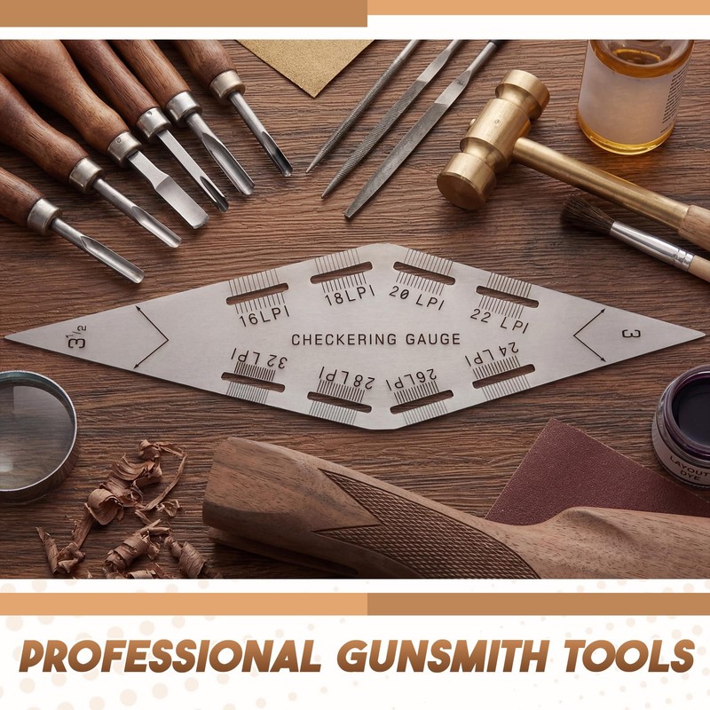Shappy Gunstock Checkering Gauge - Gunsmith Precision Tool for Marking
