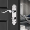 Probrico Chrome Internal Door Handle with Lock, Bathroom Door Lock,
