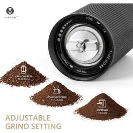 TIMEMORE Chestnut C3S PRO Manual Coffee Grinder - Compact with Foldable Handle, Adjustable Stainless Steel S2C Conical Burr for Espresso, French Press & More, Portable Coffee Grinder (Black)