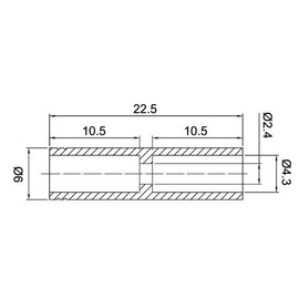 Jagwire Sheath Connector for speed Silver 4 mm Set of 10