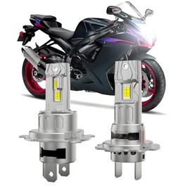 Fit For 2004 2005 Suzuki GSXR 600 750/2003 2004 Suzuki GSXR 1000 Headlights High Low Beam Light bulbs, 1:1 Real Size, 6500K Cool White, 30000LM 800% Brightnes Bulbs,Plug n Play, pack of 2