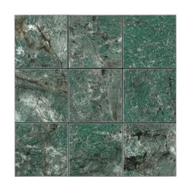 Miscasa Peel and Stick Marble Backsplash Tile，Forest Green Marble Square Matte Self Adhesive Wall Tile Stick on Wall Tiles for Kitchen, Bathroom