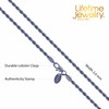LIFETIME JEWELRY 3mm Diamond Cut Rope Chain Necklace 24k Real